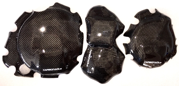 SET 3x Limadeckel, Zündgeberdeckel/Anlasser, Kupplungsdeckel Protektor SUZUKI GSXR1000 K1 - K2